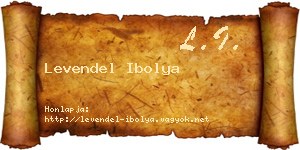 Levendel Ibolya névjegykártya